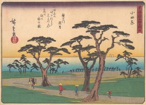 東海道五十三次の小田原、20世紀初頭。 作： Ando Hiroshige