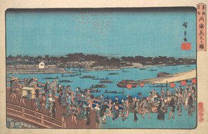呂国 花火 の 図、 か。 １８４１。、 か。 １８４１。 作： Ando Hiroshige