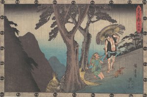さだ黒 Ｔｈレア手人ｇ と キッｌ 余市ベイ、 か。 １８４０。、 か。 １８４０。 作： Ando Hiroshige
