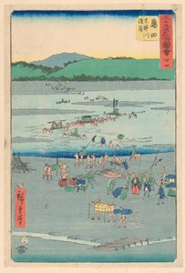 東海道五十三次 島田 作： Ando Hiroshige