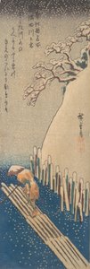 隅田川に雪が降る。 1835年頃。 1835年。