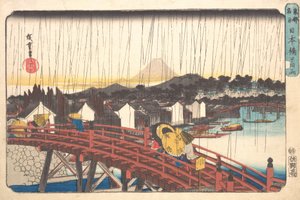 スンしょうぇｒ あｔ 日本橋、 １８３３ー３４。、 １８３３ー３４。 作： Ando Hiroshige
