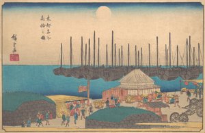 高輪 の 図、 か。 １８４１。、 か。 １８４１。 作： Ando Hiroshige