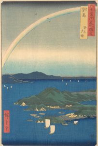 対馬海岸夕晴 3月辰年 1856., 3月辰年 1856. 作： Ando Hiroshige