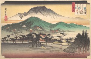 三井寺の晩鐘 1832年頃。 1832年。 作： Ando Hiroshige