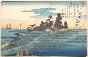 羽田の雁、19世紀。 作： Ando Hiroshige