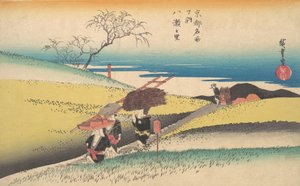 八瀬の里 1834年頃。 1834年。 作： Ando Hiroshige