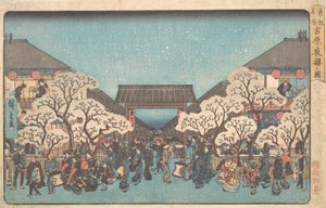 吉原 よ ザクラ の 図、 か。 １８４１。、 か。 １８４１。 作： Ando Hiroshige