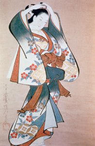 「髪を整えて立つ美女」、c1714