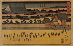 (フォア グラウンド ストリートの人々) 作： Ando or Utagawa Hiroshige