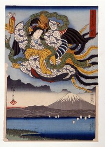 富士山の太陽の女神、天照大神