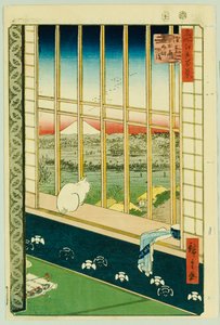おんどり祭りの浅草田 作： Ando or Utagawa Hiroshige