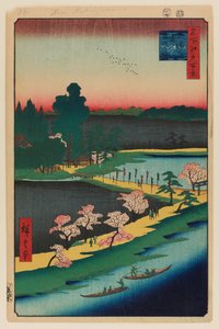 阿須麻神社と絡み楠 作： Ando or Utagawa Hiroshige
