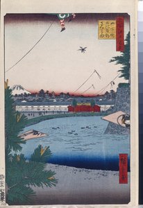 名所江戸百景 山下町の日比谷と外桜田 - 歌川広重（1797-1858） - 1856-1858 - カラー木版 - サンクトペテルブルク国立エルミタージュ美術館 作： Ando or Utagawa Hiroshige