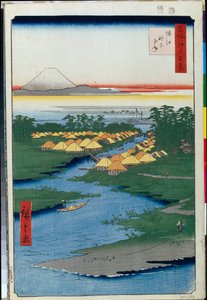 名所江戸百景 堀江・猫実 - 歌川広重 (1797-1858) - 1856-1858 - カラー木版 - 国立エルミタージュ、サンクトペテルブルク 作： Ando or Utagawa Hiroshige