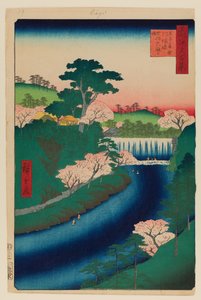 音無川の王子ダム 作： Ando or Utagawa Hiroshige