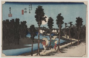 夕暮れ 作： Ando or Utagawa Hiroshige