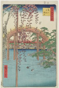 亀戸天神社 1856年7月 作： Ando or Utagawa Hiroshige
