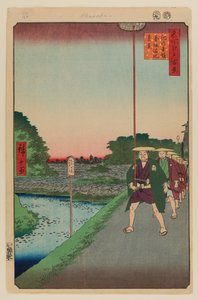 きのくに坂と赤坂溜池遠景 作： Ando or Utagawa Hiroshige