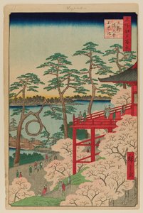 上野の清水堂と不忍池 作： Ando or Utagawa Hiroshige