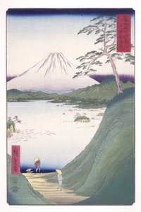 甲斐の御坂峠（甲斐御坂越）（錦絵） 作： Ando or Utagawa Hiroshige