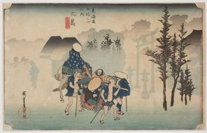 モーニングミスト 作： Ando or Utagawa Hiroshige
