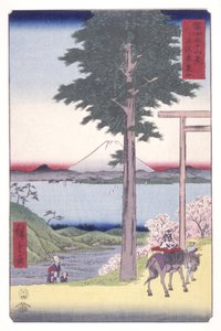 上総国六祖山（かずさろくそうざん）（錦絵） 作： Ando or Utagawa Hiroshige