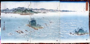 Naruto Gorges a Awa, sd.葛飾（歌川）広重（1797-1858）の版画です。 作： Ando or Utagawa Hiroshige