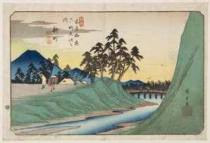 新町12番地（カラー木版画 作： Ando or Utagawa Hiroshige