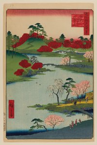 深川八幡宮のオープンガーデン 作： Ando or Utagawa Hiroshige