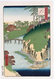 川の滝「王子」シリーズ「江戸名所百景」 作： Ando or Utagawa Hiroshige