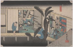 宿屋の風景 作： Ando or Utagawa Hiroshige