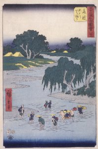 藤枝23合目（色木版画） 作： Ando or Utagawa Hiroshige