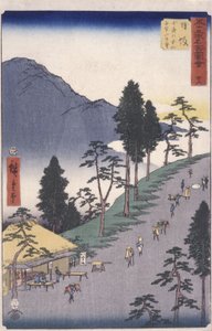 日坂駅26番地（色木版画） 作： Ando or Utagawa Hiroshige