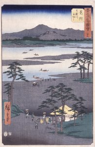 Estação 29, Mitsuke (impressão colorida em xilogravura) 作： Ando or Utagawa Hiroshige