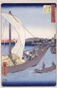 桑名駅43番地（色木版画） 作： Ando or Utagawa Hiroshige