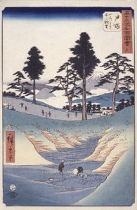 戸塚六合目（木版画） 作： Ando or Utagawa Hiroshige