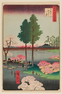 諏訪ブラフ、日暮里 作： Ando or Utagawa Hiroshige