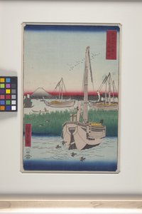 東都佃沖（T?to：佃沖）（色木版画） 作： Ando or Utagawa Hiroshige