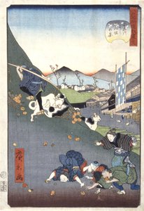 ヴィエｗ おｆ 西冨坂 員 小石川 （３８） （小石川 西冨坂 の 系 ３８） （コォうｒ をおＤＢぉｃｋ ｐ林ｔ） 作： Ando or Utagawa Hiroshige