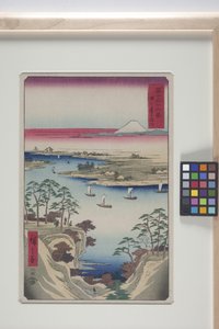 雁の丘と利根川（利根川・河野台）（多色版画） 作： Ando or Utagawa Hiroshige