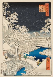 目黒の夕陽の丘と太鼓橋 作： Ando or Utagawa Hiroshige
