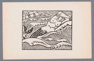 マーメイド サイレン 海の情景を描いた木版画6点（シリーズタイトル） Grand Largue (シリーズタイトル) 作： André Lhote
