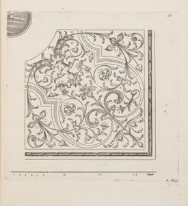 パルテールのデザイン（「庭園計画劇場」1652年刊より）（彫刻 作： André Mollet