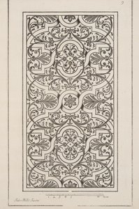 パルテールのデザイン（「庭園計画劇場」1652年刊より）（彫刻 作： André Mollet