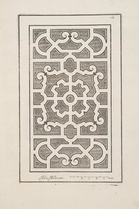 パルテールのデザイン（「庭園計画劇場」1652年刊より）（彫刻 作： André Mollet