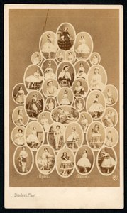 パリ・オペラ座のバレエ・ダンサーたち（モノクロ写真 作： Andre Adolphe Eugene Disderi