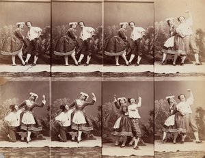 ユージニー・シュロッサーとコラリ、1863年。 作： Andre Adolphe Eugene Disderi