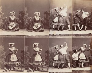 ユージニー・シュロッサーとコラリ、1863年。 作： Andre Adolphe Eugene Disderi