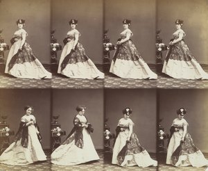 ルイーズ・アビドン、1866年。 作： Andre Adolphe Eugene Disderi